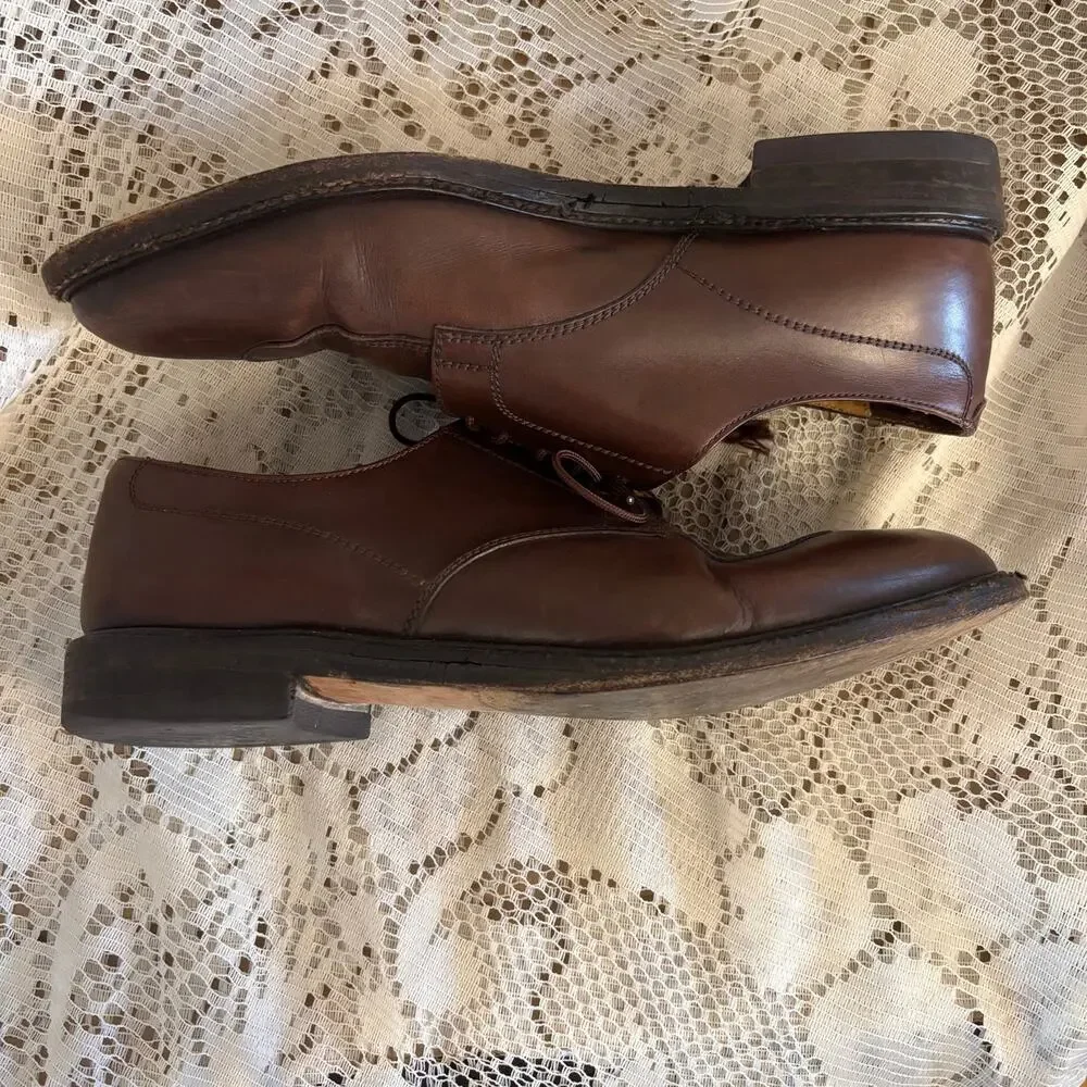 Bexley Norwegian Men's Size 45 (11.5 / 12) Dark Brown Split Toe Derby Shoes